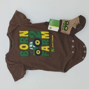 John Deere Bodysuit (12 Month) & Pair of Socks - NWT (12-24 Month)
